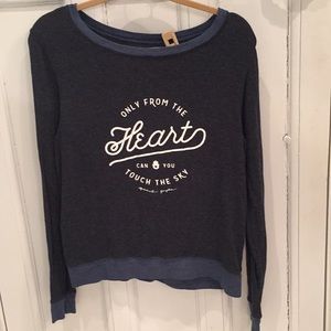 SpiritualGangster soft blue sweater w/nice writing
